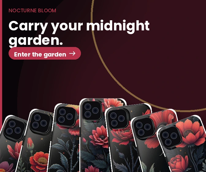 Nocturne Bloom: Dark gothic floral cases.