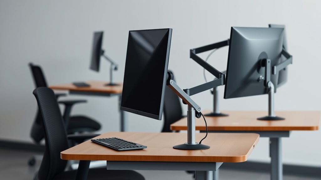 Monitor Arms with Swivel and Tilt for Maximum Flexibility